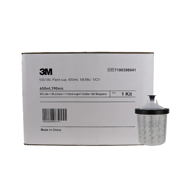 3M Disposable Lids & Liners Kit 650ml 190um Filters Standard PPS Paint Cup Kit