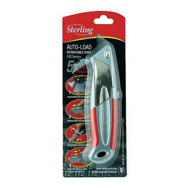 STERLING Auto Loading Retractable Knife 112 Series 5 Blades Included
