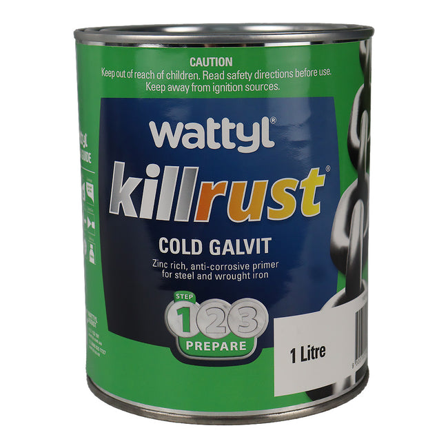 WATTYL Killrust Cold Galvit 1L Zinc-Rich Epoxy Primer Rust Protection