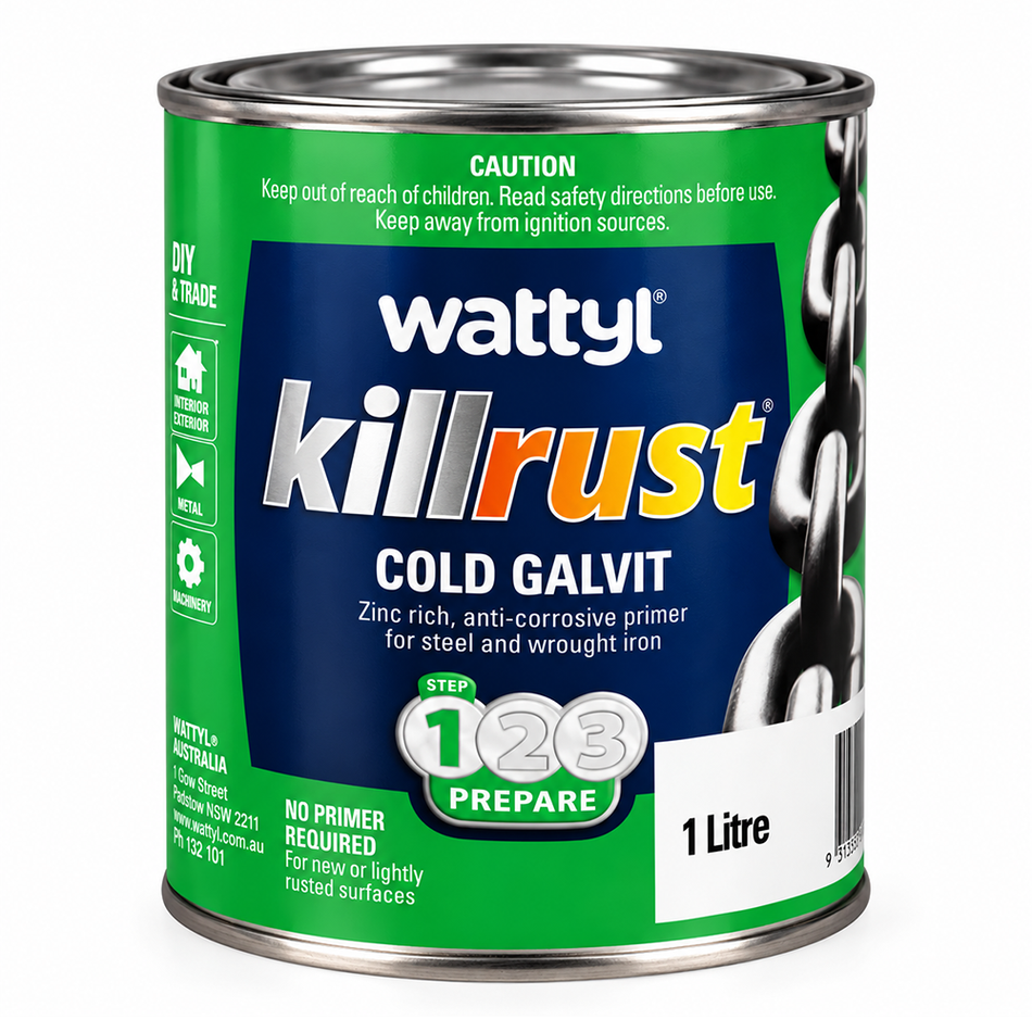 WATTYL Killrust Cold Galvit Zinc-Rich Galvanising Primer 1L