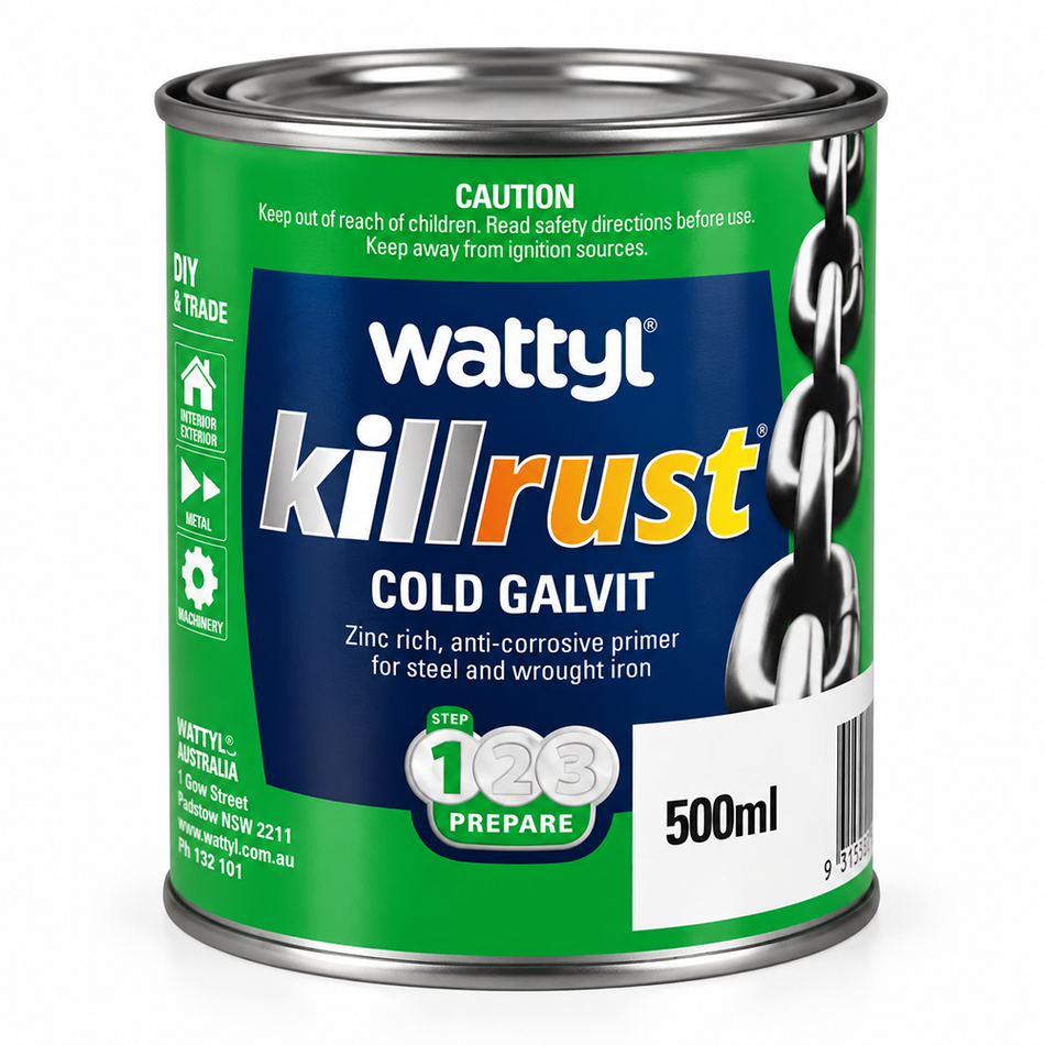 WATTYL Killrust Cold Galvit Zinc-Rich Galvanising Primer 500ml