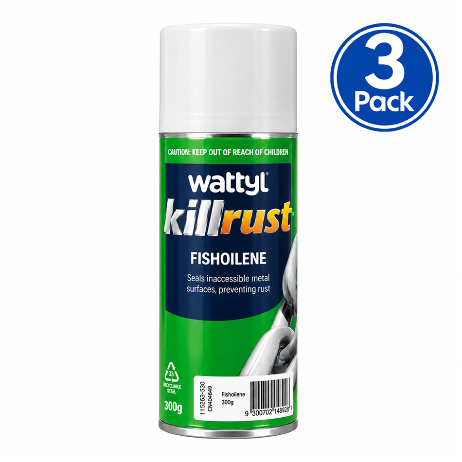 WATTYL Killrust Fishoilene Anti-Corrosive Fish Oil Rust Protection Spray 300g 3 Pack