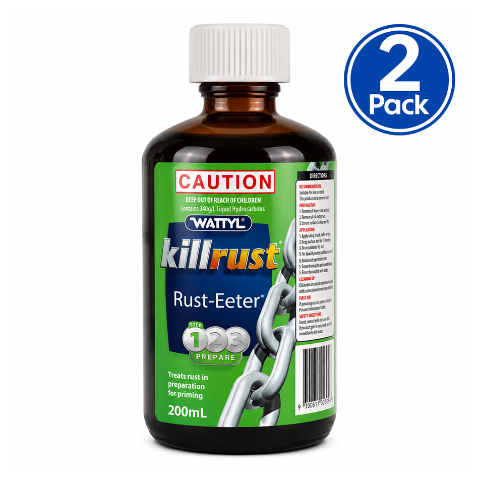 KILLRUST Rust-Eeter 200ml Rust Converter & Metal Surface Treatment 2 Pack