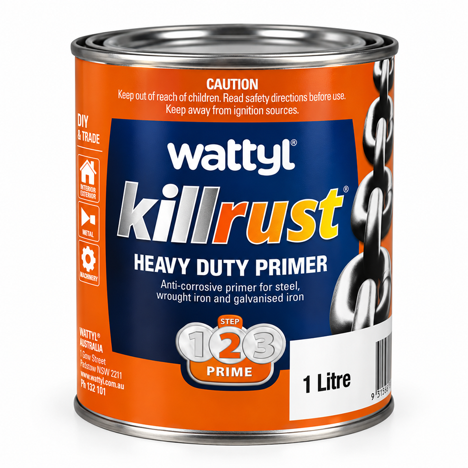 WATTYL Killrust Heavy Duty Primer 1L Anti-Corrosive Metal Primer