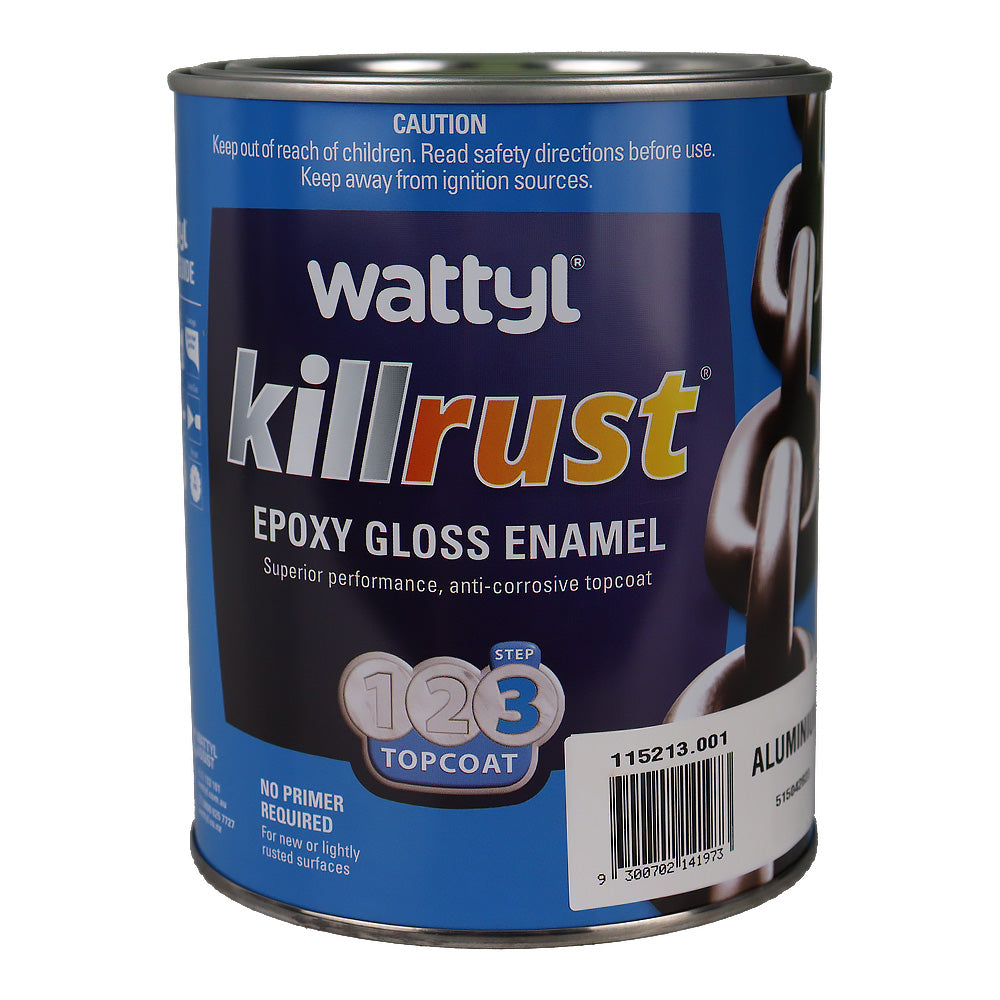 WATTYL Killrust Epoxy Gloss Enamel Aluminium 1L Rust Protection Metal Paint
