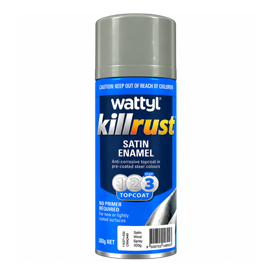 WATTYL Killrust Satin Enamel Colorbond Windspray 300g Spray Paint 3 Pack