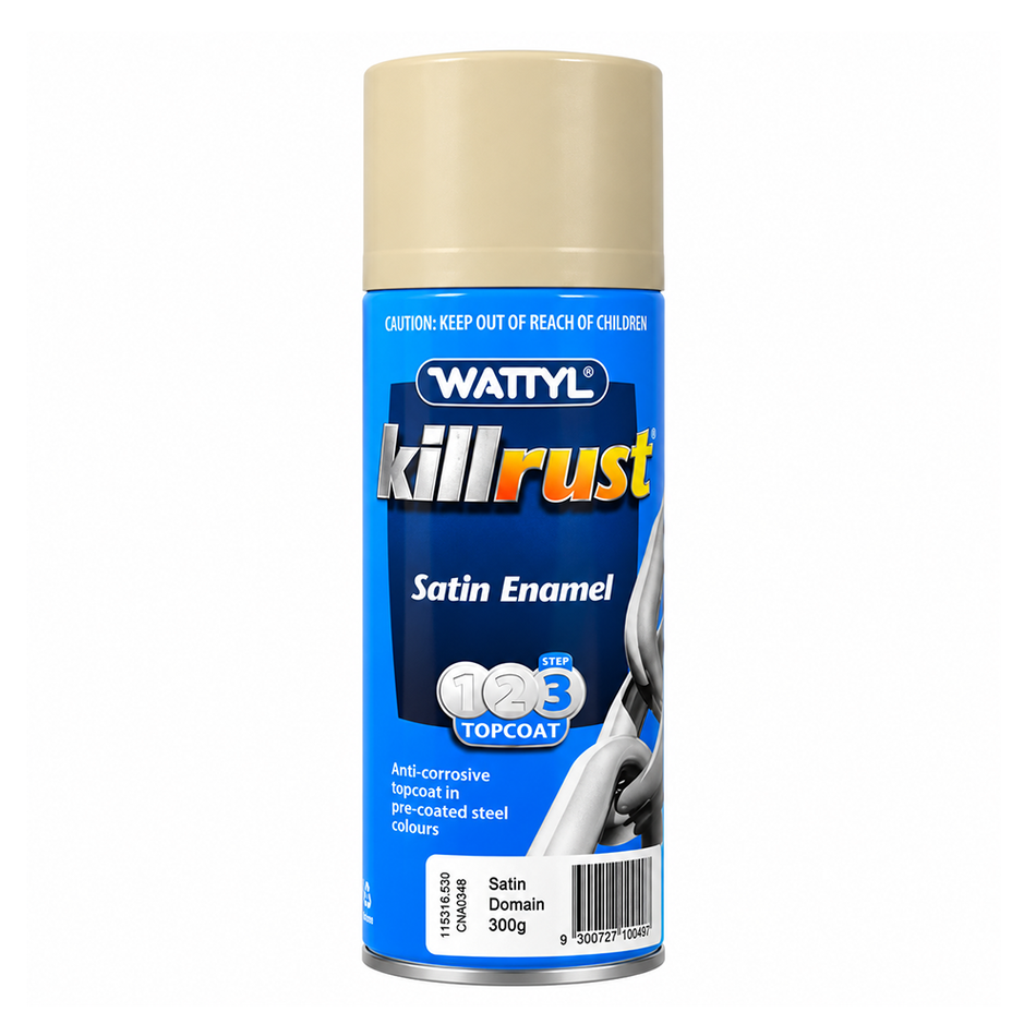 WATTYL Killrust Satin Enamel Domain 300g Colorbond Spray Paint 3 Pack