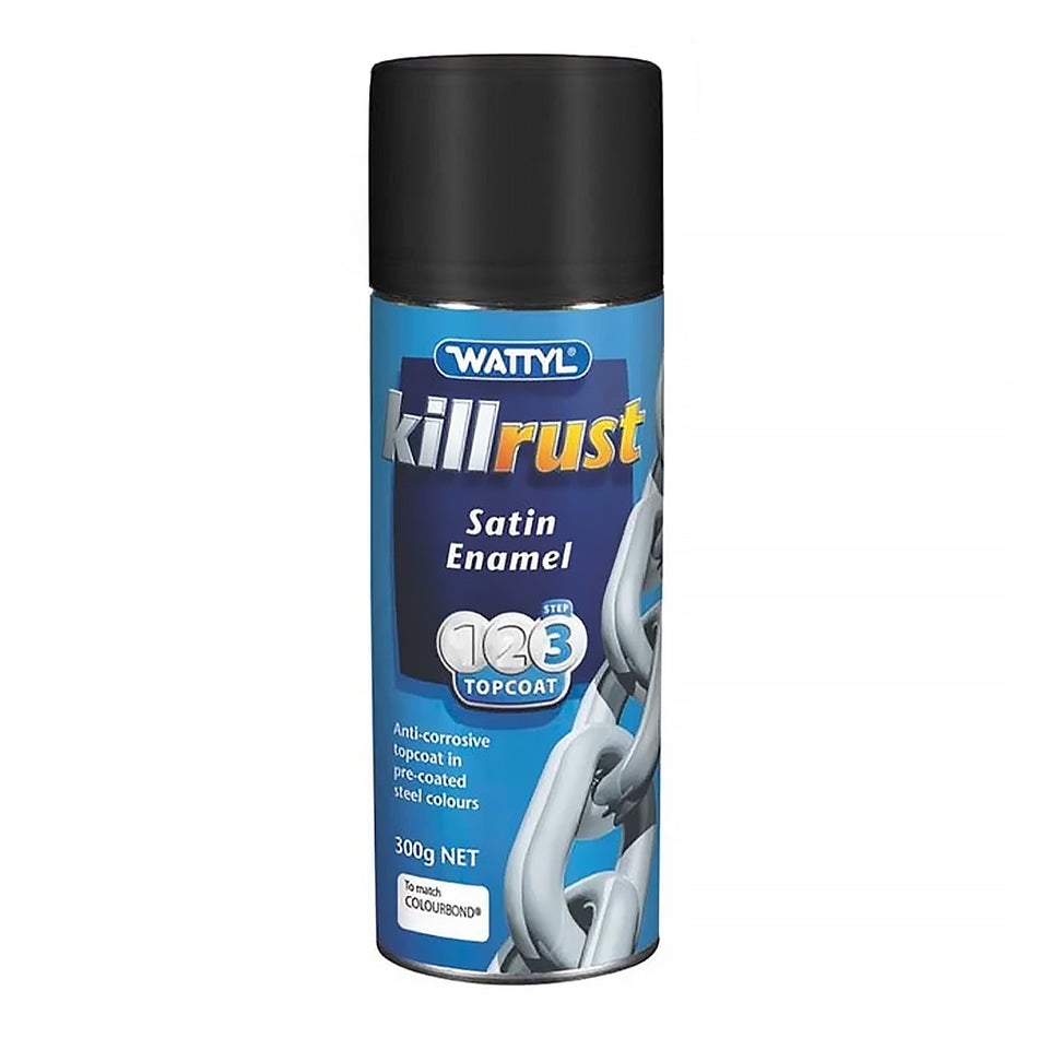WATTYL Killrust Satin Enamel Spray Paint 300g Aerosol Night Sky