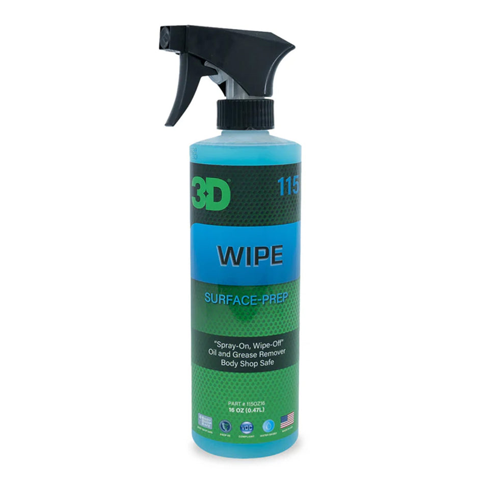 3D 115 Wipe 473ml Spray Panel Surface Prep Degreaser For After Detailing