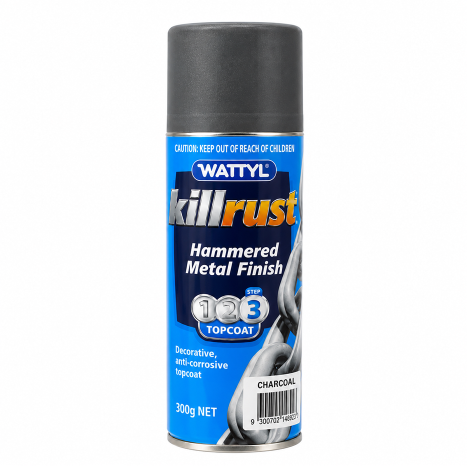 WATTYL Killrust Hammered Metal Finish Spray Paint 300g 3 Colour Pack
