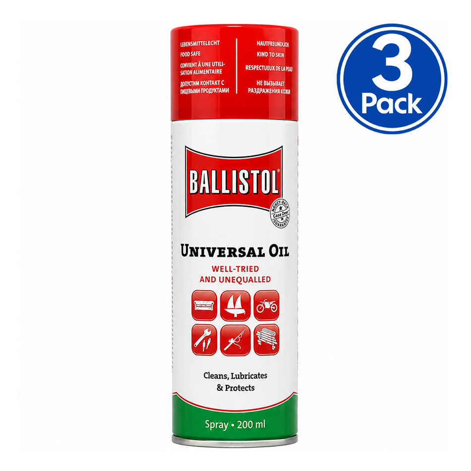 BONDALL Ballistol Universal Lubricant Spray 200mL Aerosol 3 Pack