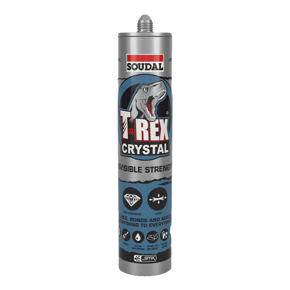 SOUDAL T-Rex Power Fast Grab Crystal Clear High Strength Adhesive 290ml Cartridge