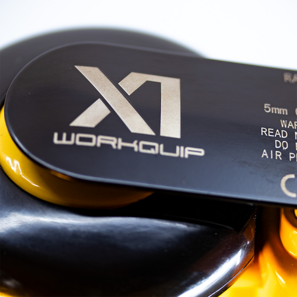 WORKQUIP X1 Pneumatic Air Sander 2.5mm Orbit 150mm Hook & Loop Pad