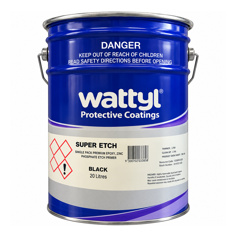 WATTYL Super Etch Epoxy Etch Primer Black 20L