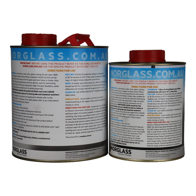 NORGLASS Liquid Glass Resin 3L Fibreglass Repair Resin Kit