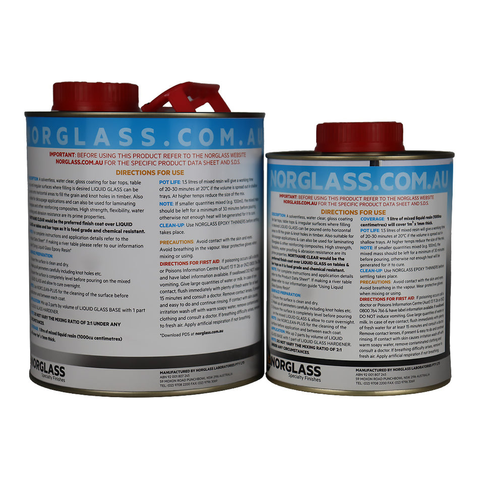 NORGLASS Liquid Glass Resin 3L Fibreglass Repair Resin Kit