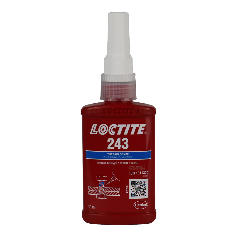 LOCTITE 243 Threadlocker 50ml Medium Strength Blue Fastener Adhesive