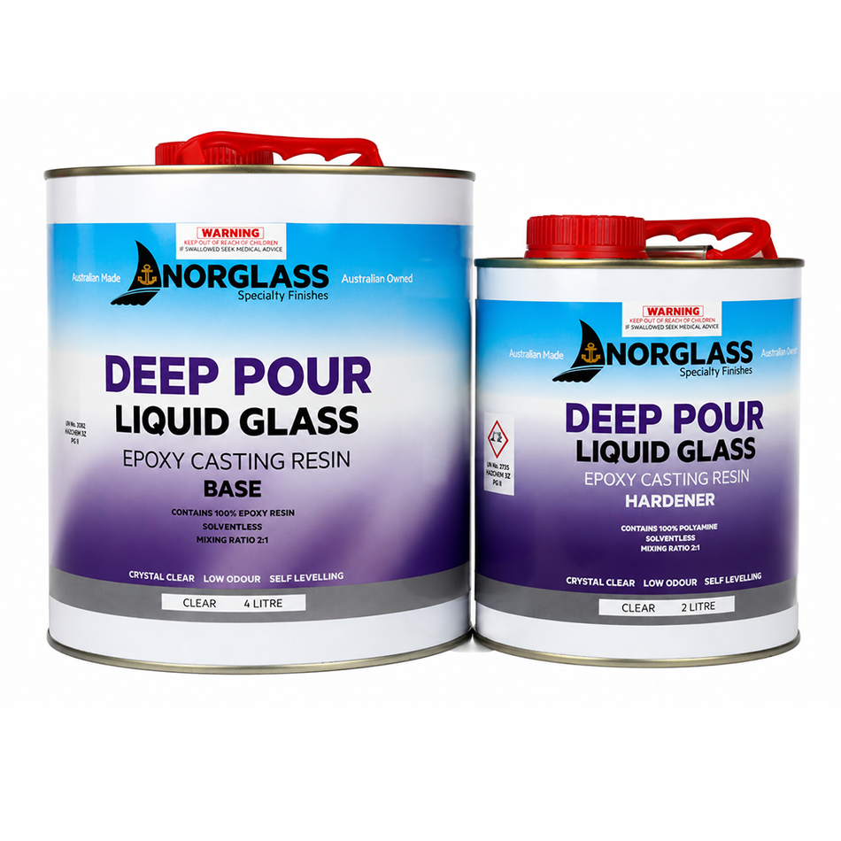NORGLASS Liquid Glass Deep Pour Epoxy Resin 6L