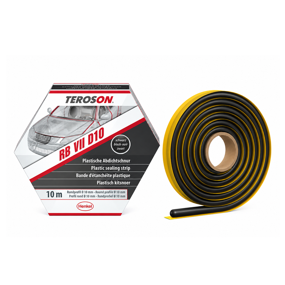 TEROSON RB VII Black Butyl Joint Sealing Cord 10mm x 10m