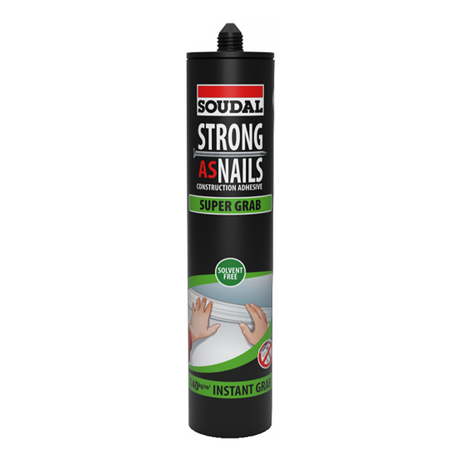 SOUDAL Strong as Nails Super Grab Construction Adhesive 350g Liquid Nails Beige