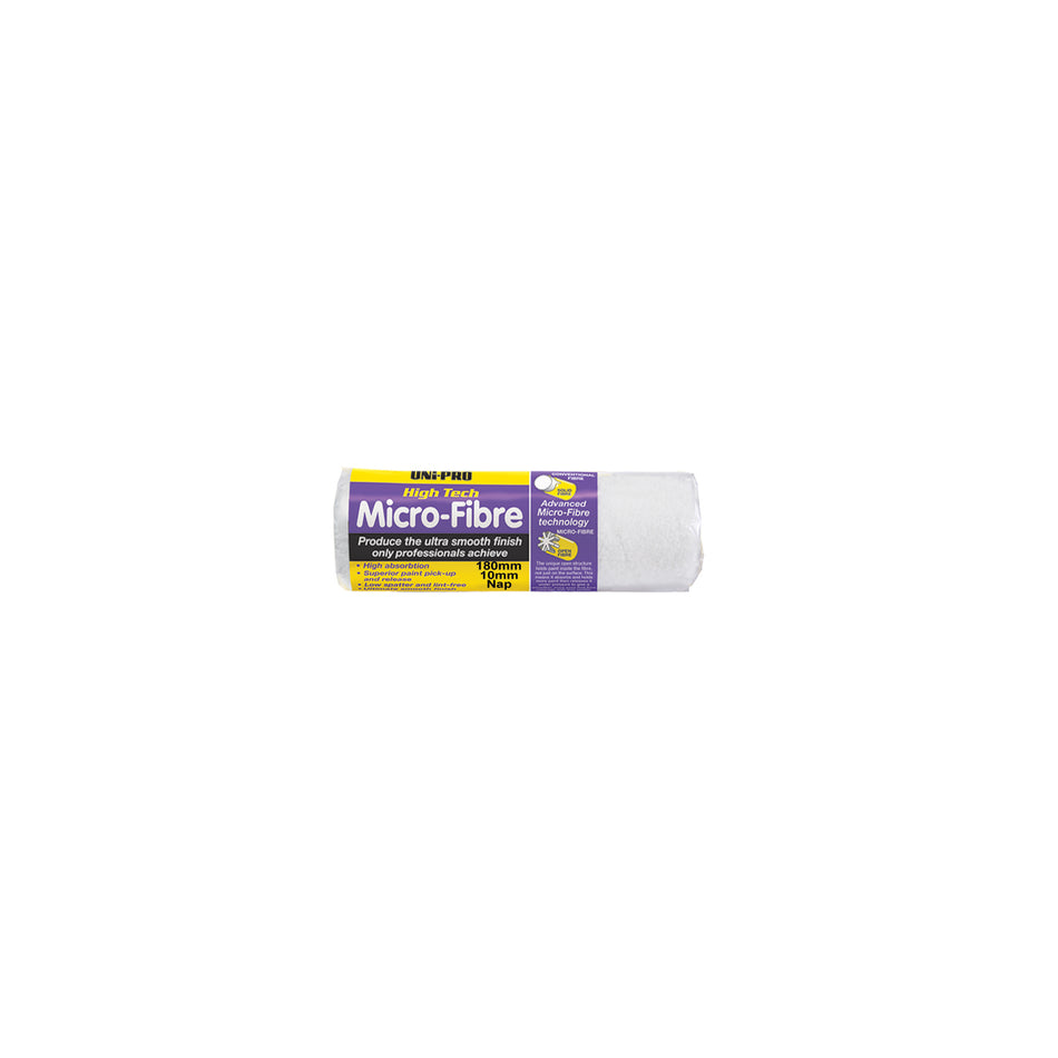 UNi-PRO 180mm Microfibre Roller Cover 10mm Nap General Purpose Finish