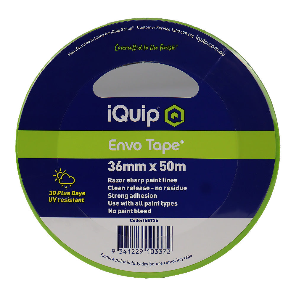 IQUIP Envo Tape 36mm x 50m High Performance Masking Tape Painting