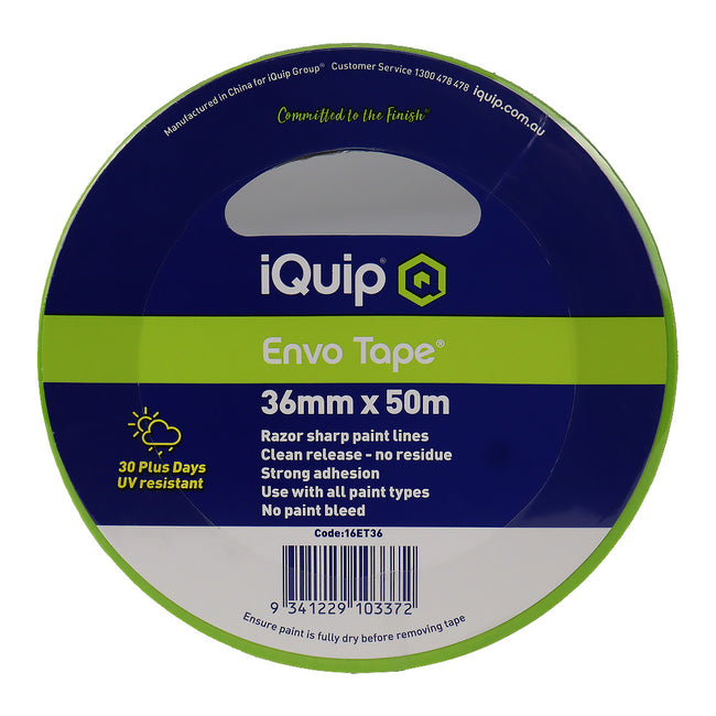 IQUIP Envo Tape 36mm x 50m High Performance Masking Tape Painting