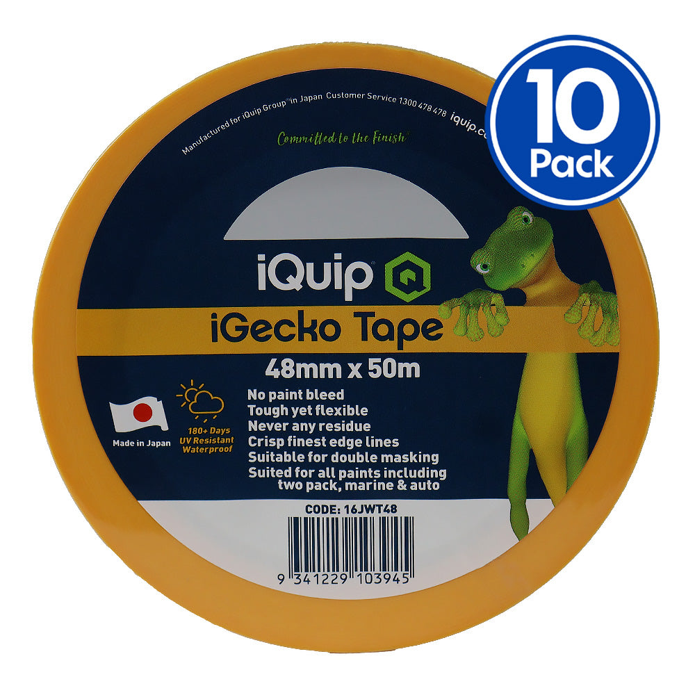 IQUIP iGecko Japanese Washi Tape 48mm x 50m Professional Masking Precision x10