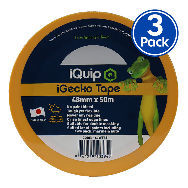 IQUIP iGecko Japanese Washi Tape 48mm x 50m Professional Masking Precision x3