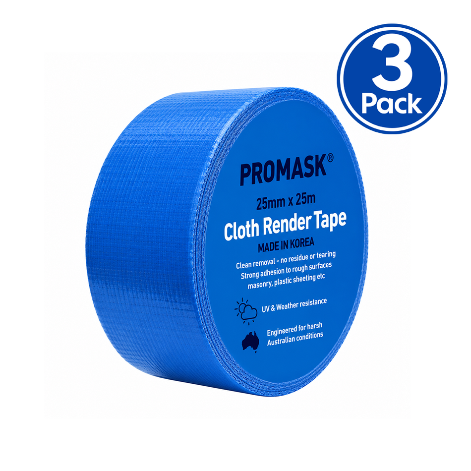 IQUIP Render Cloth Tape 25mm x 25m 3 Pack