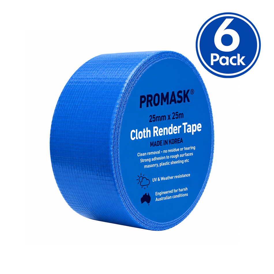 IQUIP Render Cloth Tape 25mm x 25m 6 Pack