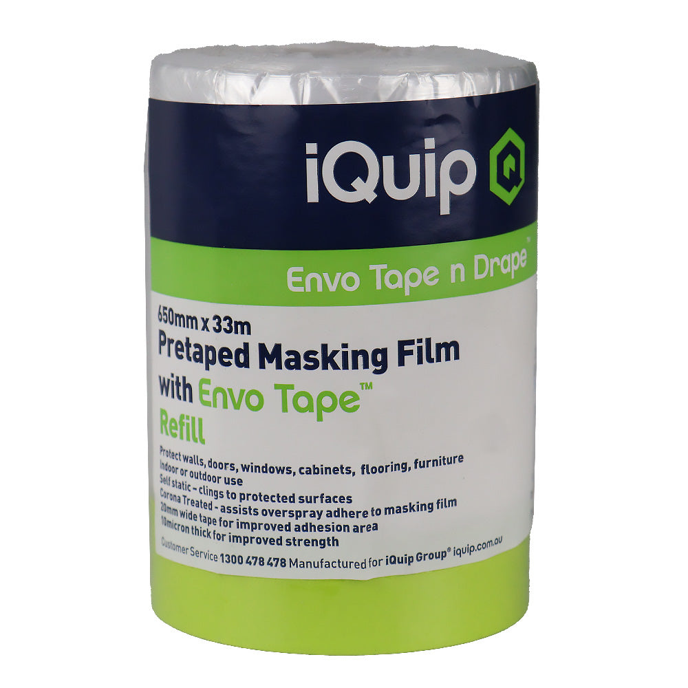 IQUIP Envo Pretaped Mask Film Refill 650mm X 33M Painting Protection