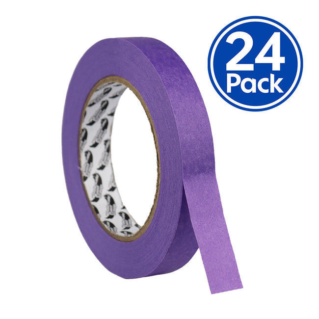 WPG General Purpose Automotive Purple Masking Tape 18mm x 50m x 24 Pack