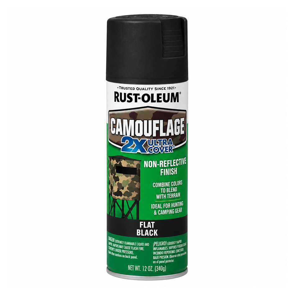 RUST-OLEUM Camouflage Spray Paint Flat Black 340g
