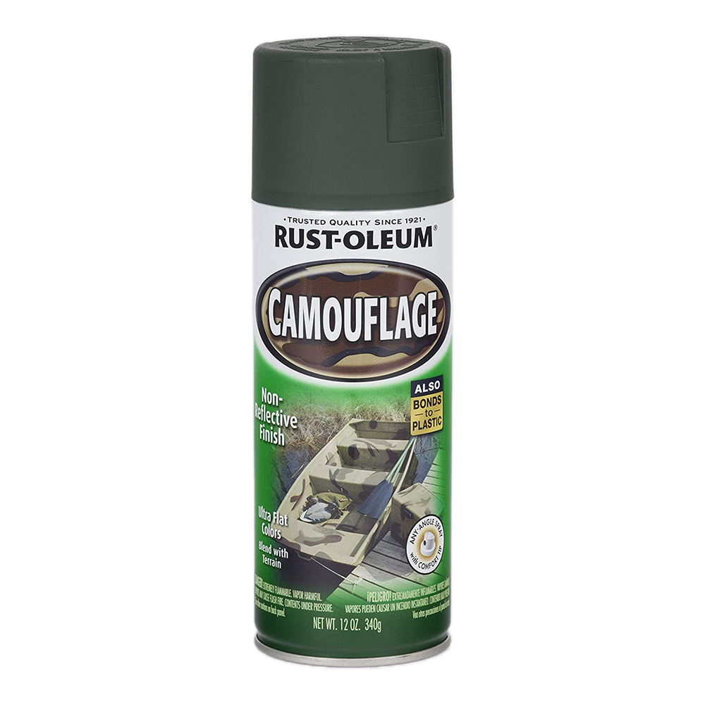RUST-OLEUM Camouflage Spray 340g Aerosol Ultra Flat Colours Black Green Sand Khaki
