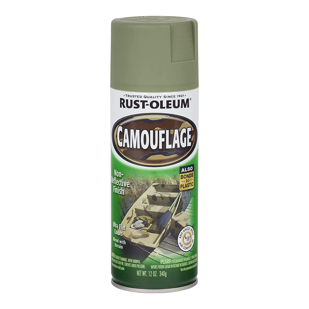 RUST-OLEUM Camouflage Spray 340g Aerosol Ultra Flat Colours Black Green Sand Khaki