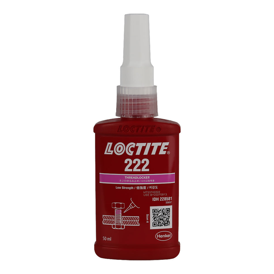 LOCTITE 222 Threadlocker 50ml Low Strength Purple Fastener Adhesive