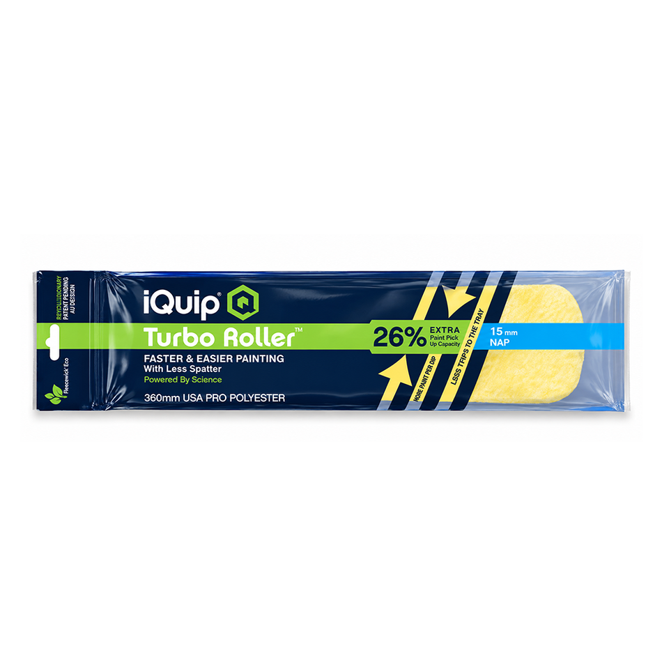 IQUIP Turbo Pro Polyester Paint Roller Sleeve 360mm 15mm Nap
