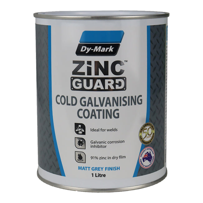 DY-MARK Zinc Guard Cold Galvanising Coating Matt Grey 1L Corrosion Protection