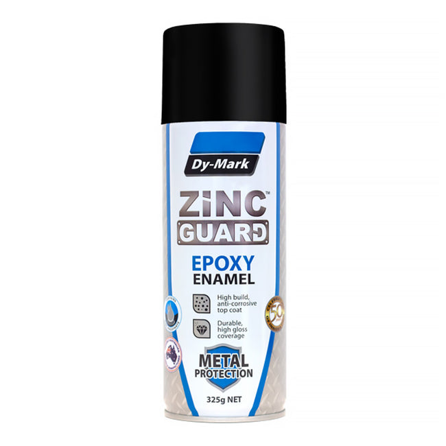 DY-MARK Zinc Guard Single Pack Epoxy Enamel 325g Flat Black Spray Paint