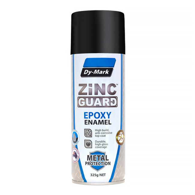 DY-MARK Zinc Guard Single Pack Epoxy Enamel 325g Gloss Black Spray Paint