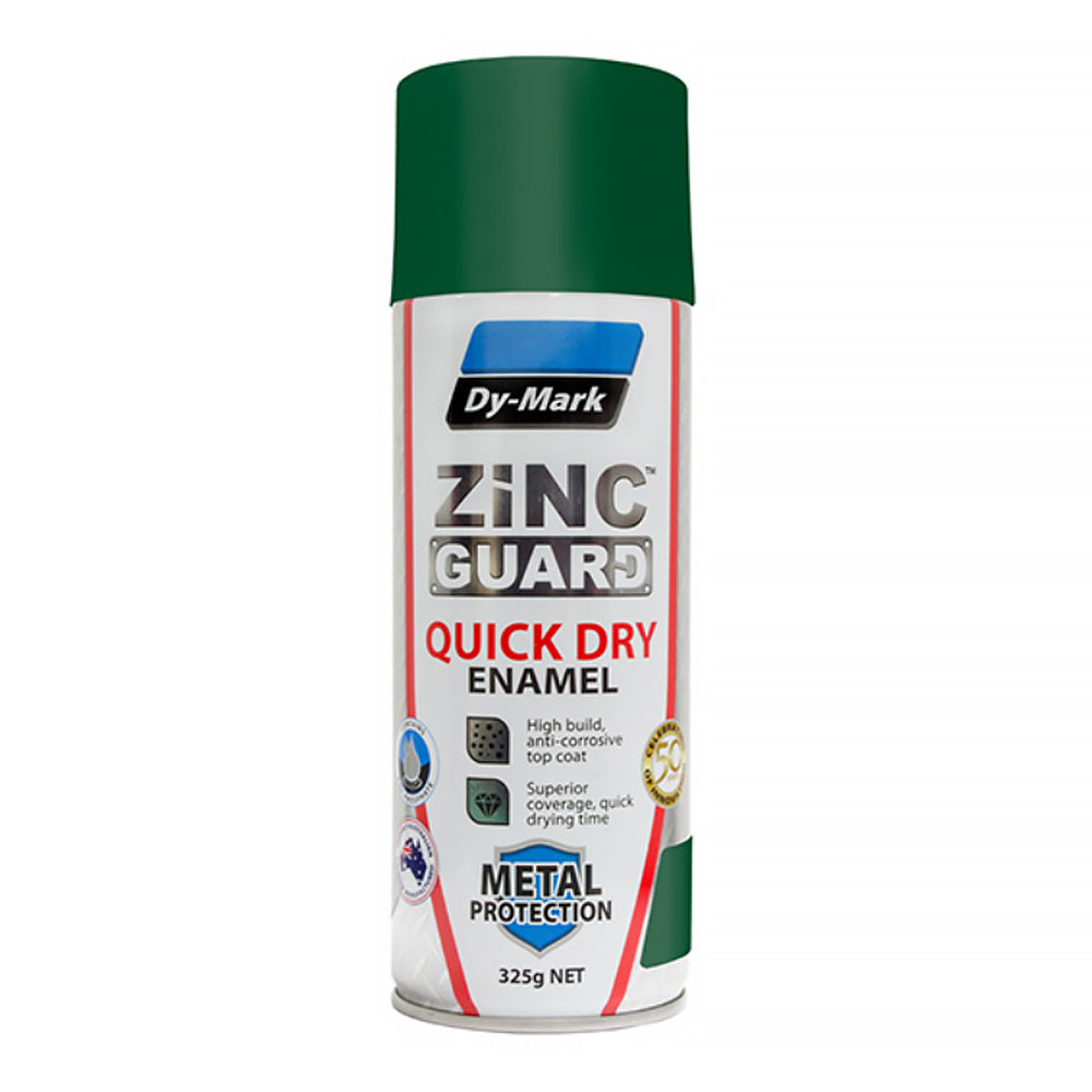 DY-MARK Zinc Guard Quick Dry Enamel 325g Gloss Brunswick Green Spray Paint Aero