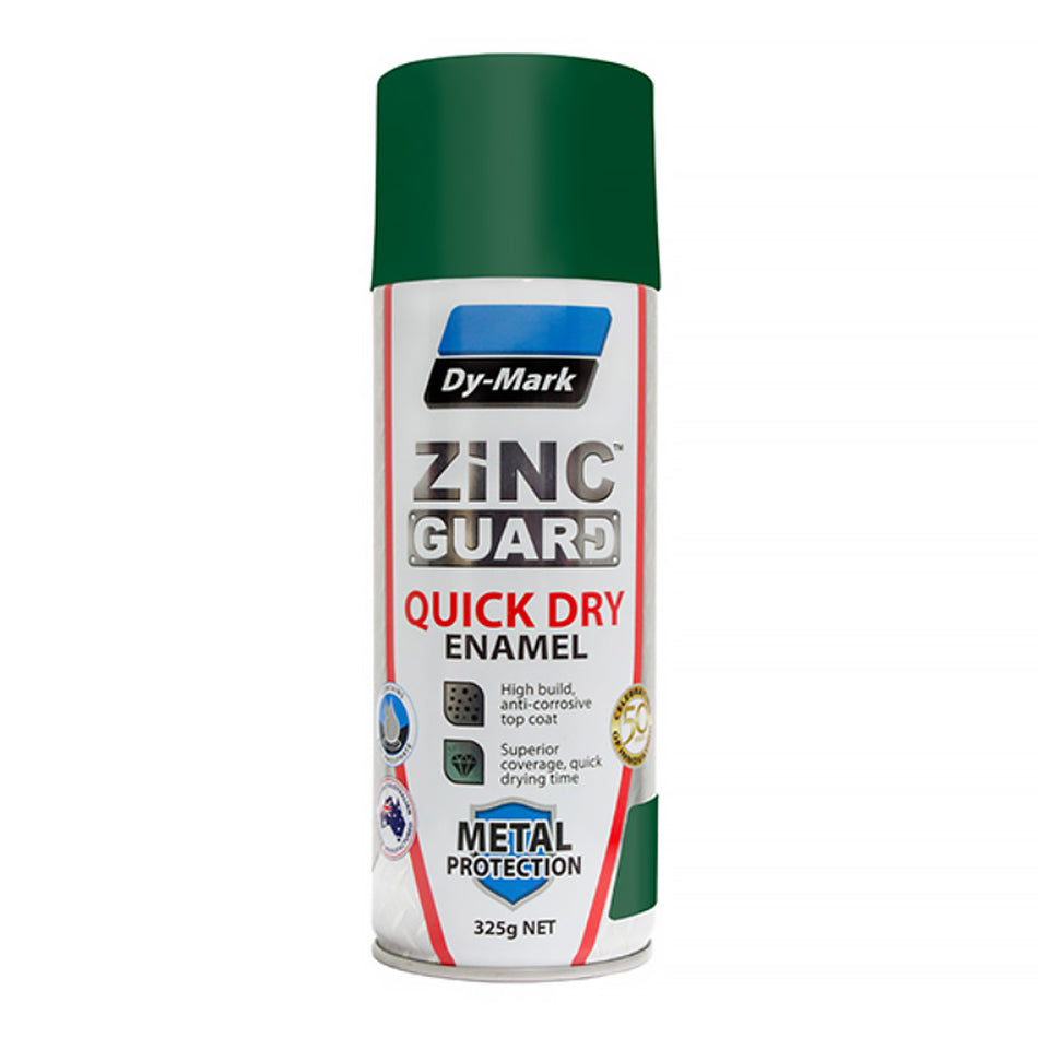 DY-MARK Zinc Guard Quick Dry Enamel 325g Gloss Brunswick Green Spray Paint Aero