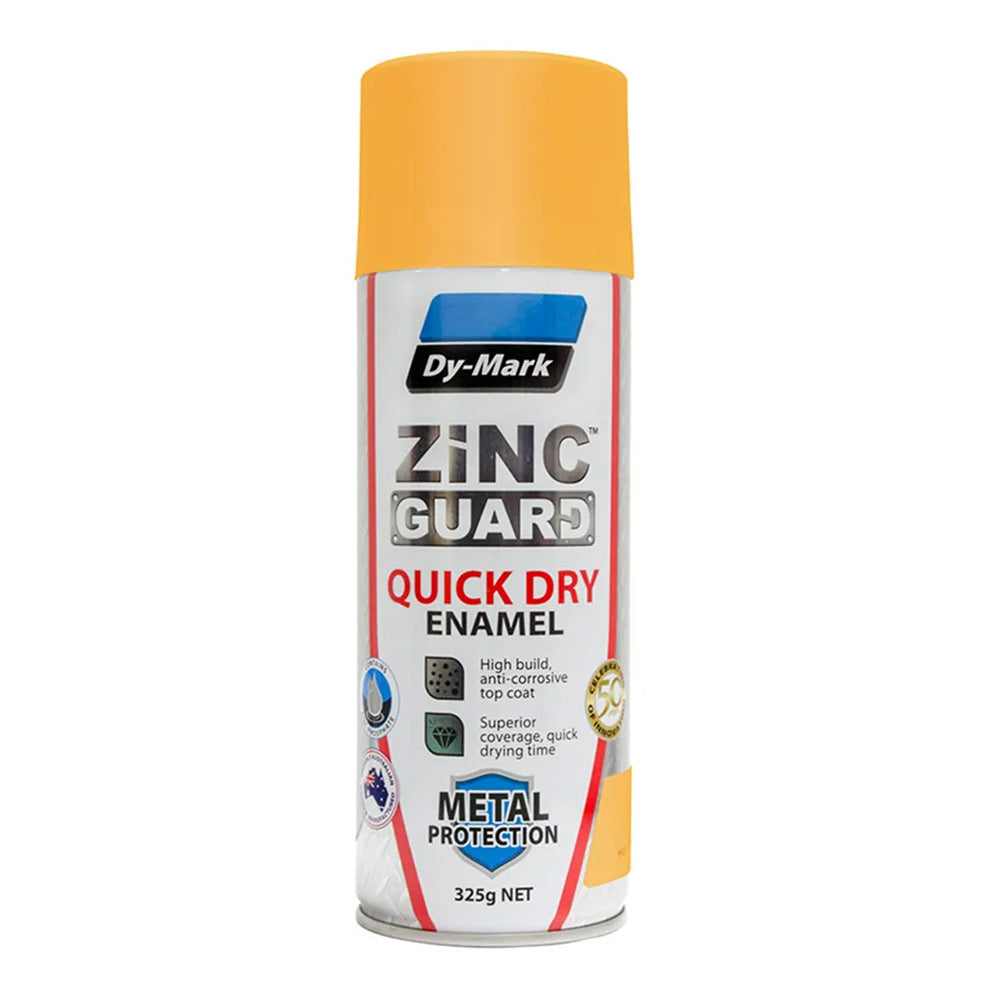 DY-MARK Zinc Guard Quick Dry Enamel 325g Gloss Golden Yellow Spray Paint Aerosol