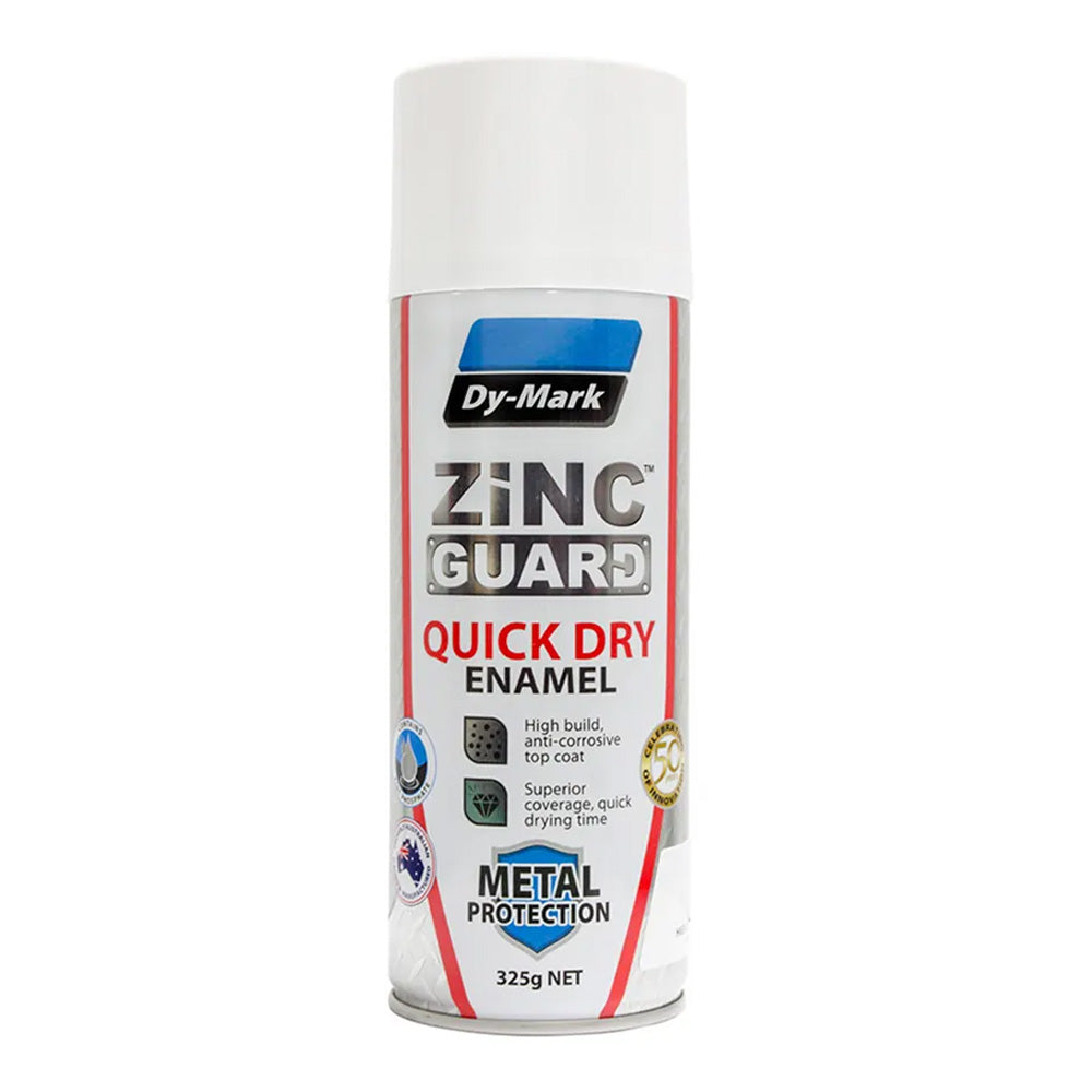 DY-MARK Zinc Guard Quick Dry Enamel 325g Gloss White Spray Paint Aerosol