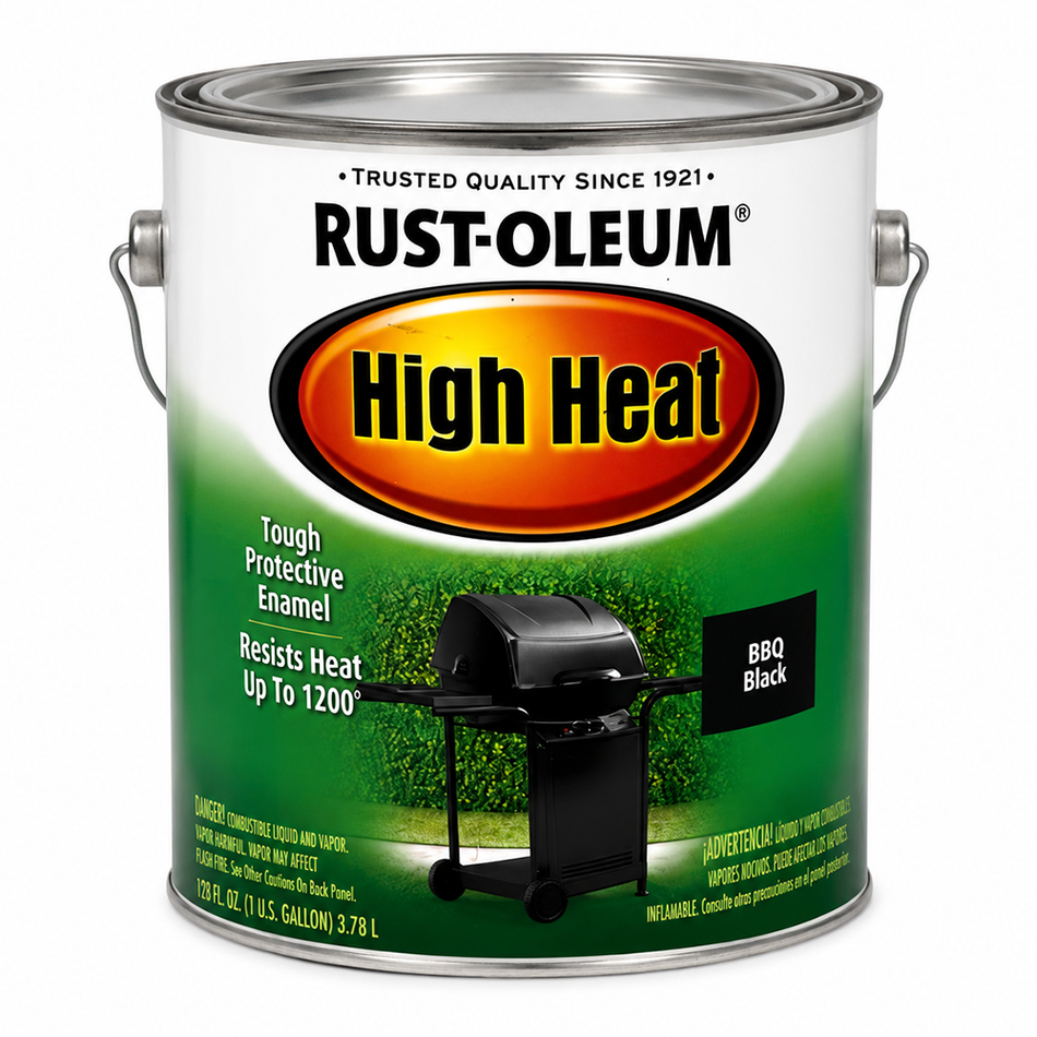 RUST-OLEUM High Heat BBQ Black 3.78L Brush-On Heat Resistant Paint