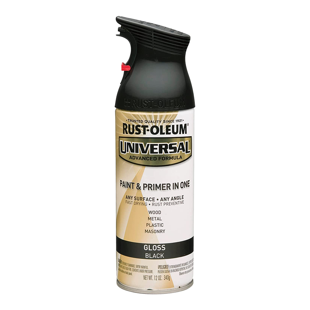 RUST-OLEUM Universal Paint & Primer Spray Paint 340g Aerosol Gloss Satin Flat Black White