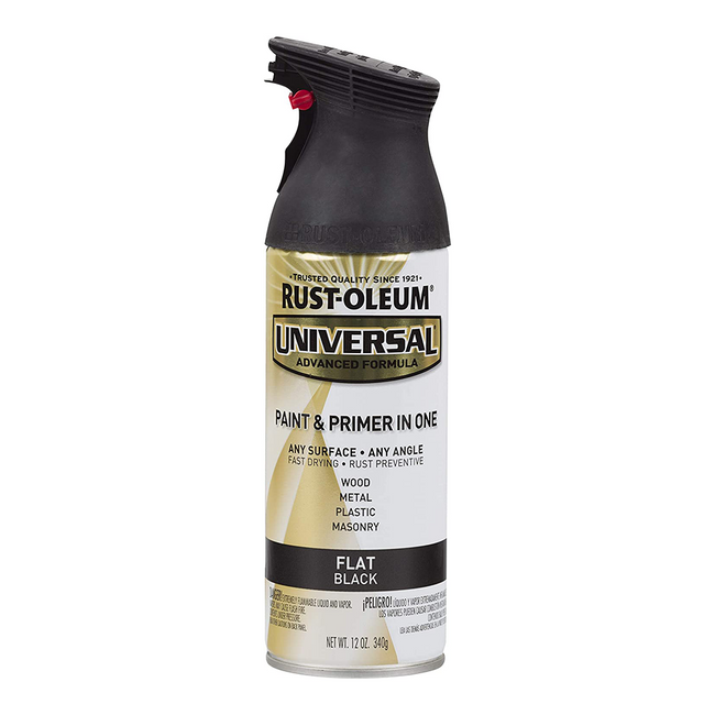RUST-OLEUM Universal Paint & Primer Spray Paint 340g Aerosol Flat Black