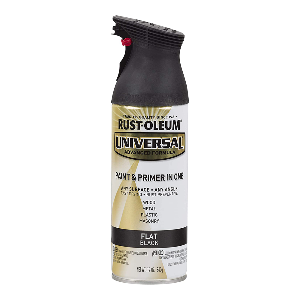 RUST-OLEUM Universal Paint & Primer Spray Paint 340g Aerosol Gloss Satin Flat Black White