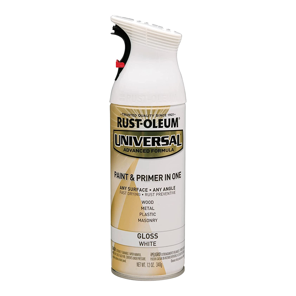 RUST-OLEUM Universal Paint & Primer Spray Paint 340g Aerosol Gloss Satin Flat Black White